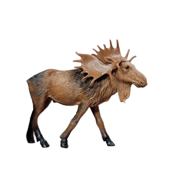 Woodland animal play figurines deer moose elk cake topper, train sets diorama - Picture 4 of 14